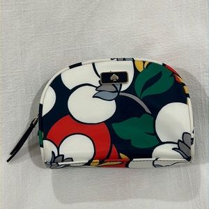 Kate Spade small dome cosmetic pouch, like new, navy floral print, nylon